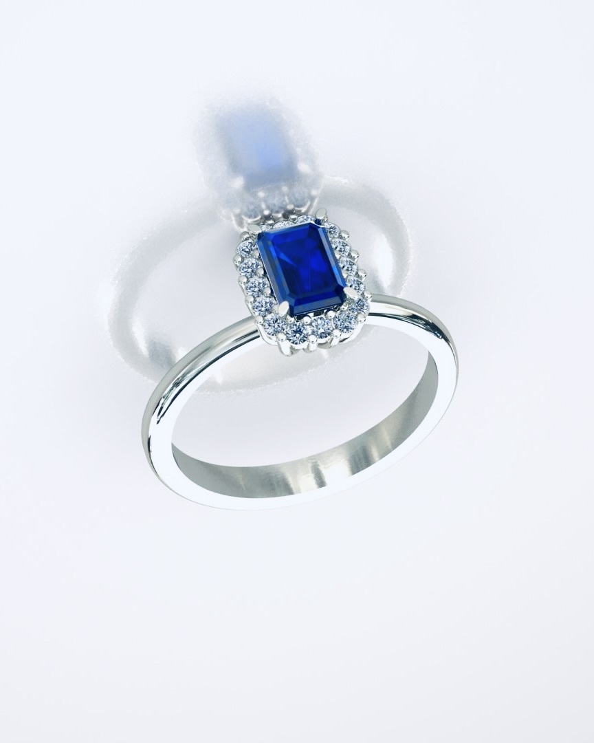 ALTINPEK GÜLCİHAN SAFİR PIRLANTA YÜZÜK