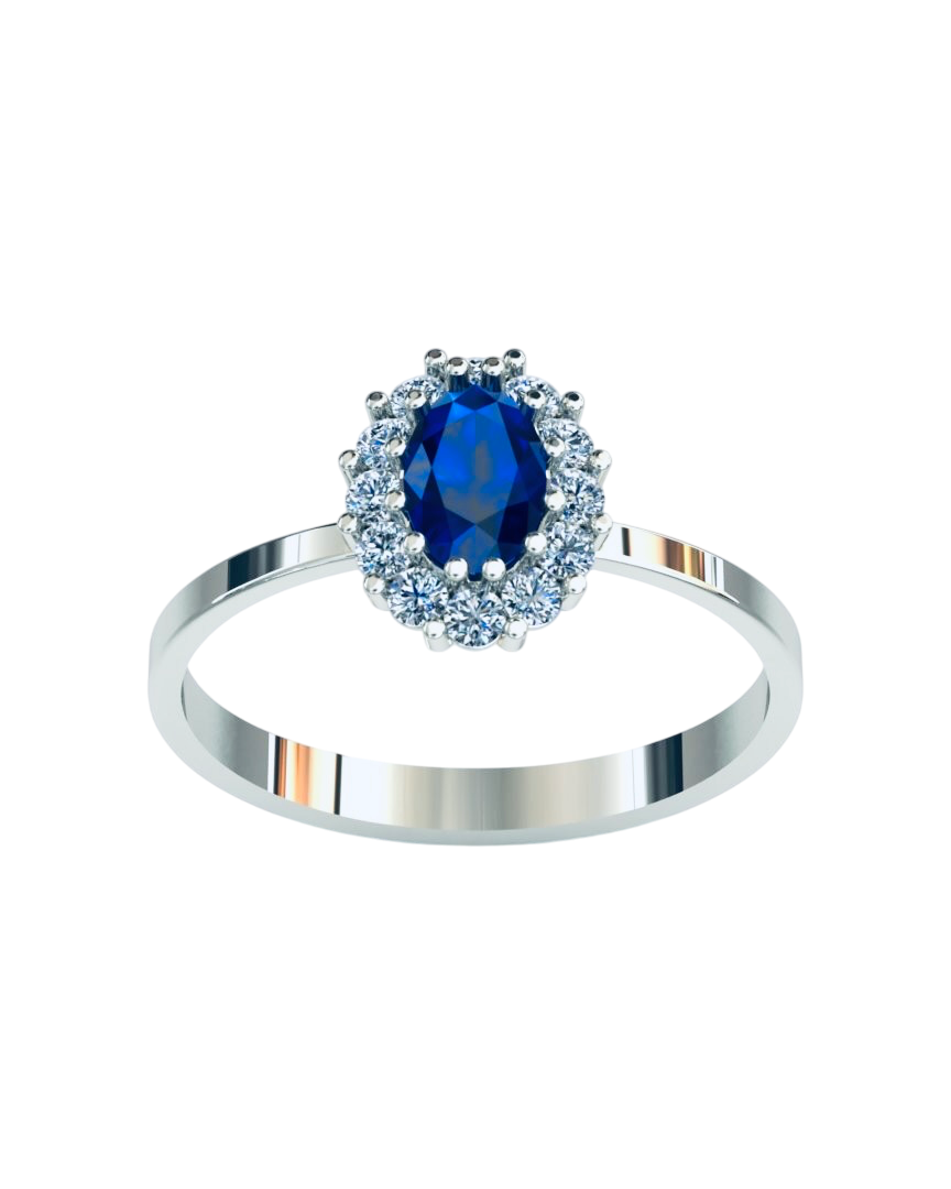 ALTINPEK MAHİNUR SAFİR PIRLANTA YÜZÜK - ALTINPEK Yüzük