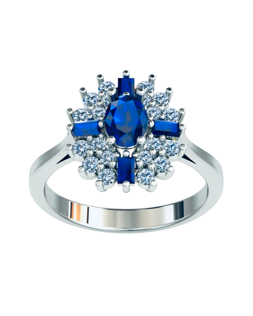 ALTINPEK SULTANİYE SAFİR PIRLANTA YÜZÜK