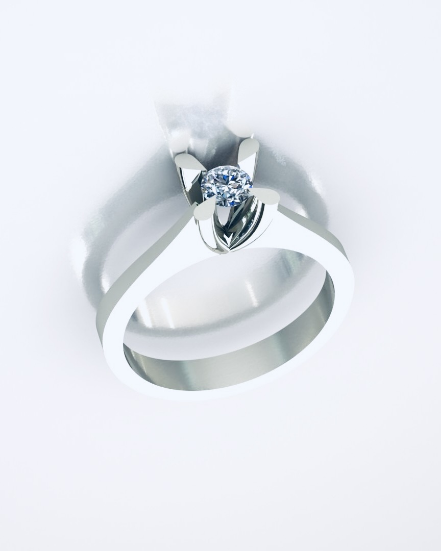 0.20 KARAT ALTINPEK TEKTAŞ PIRLANTA YÜZÜK