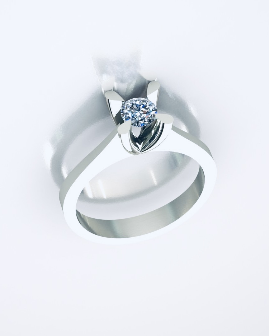 0.30 KARAT ALTINPEK TEKTAŞ PIRLANTA YÜZÜK