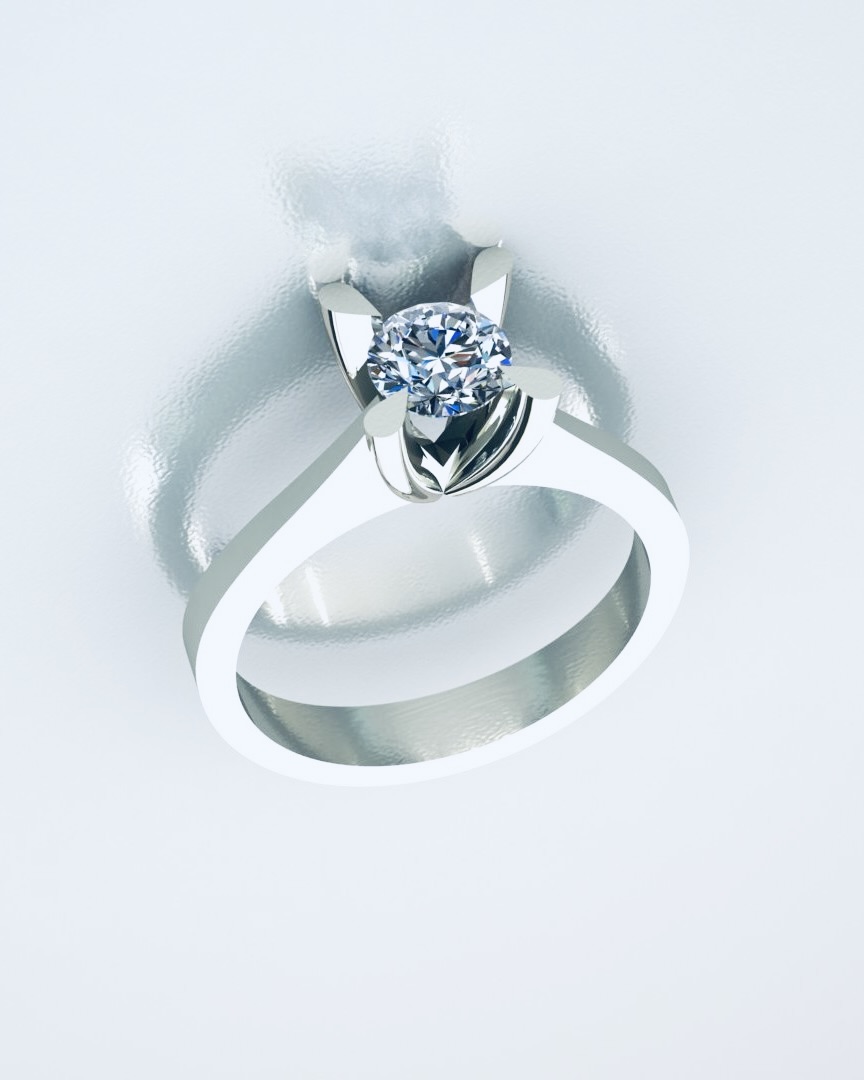 0.60 KARAT ALTINPEK TEKTAŞ PIRLANTA YÜZÜK