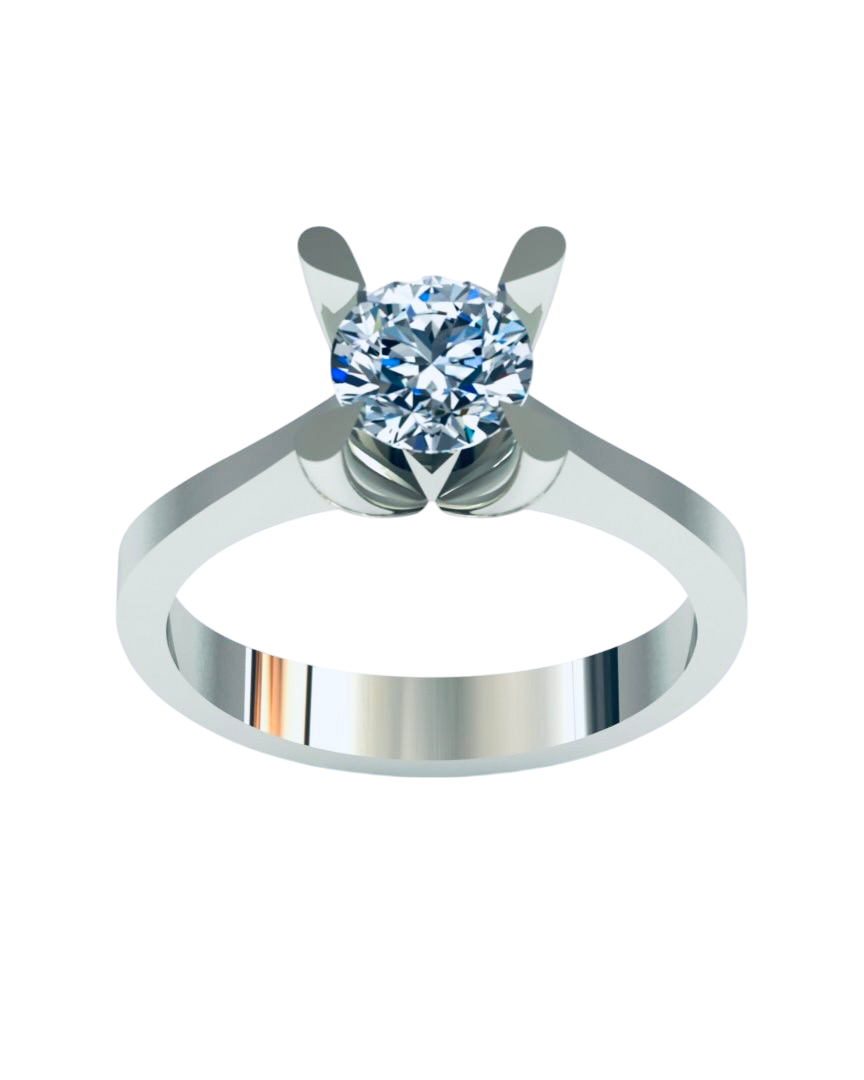 0.80 KARAT ALTINPEK TEKTAŞ PIRLANTA YÜZÜK